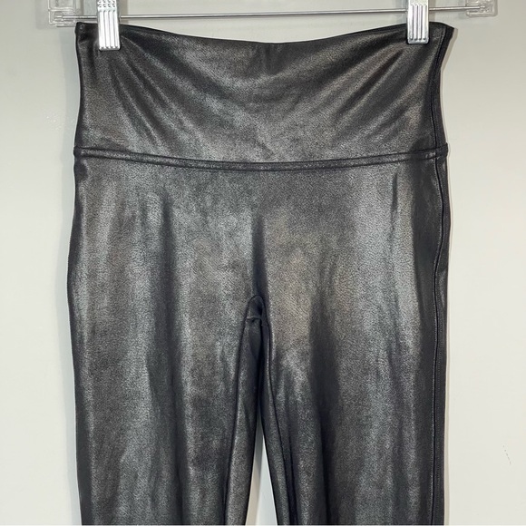 SPANX READY TO WOW FAUX LEATHER BLACK LEGGINGS 2437 SEXY PANTS SIZE S PETITE P - Picture 6 of 14
